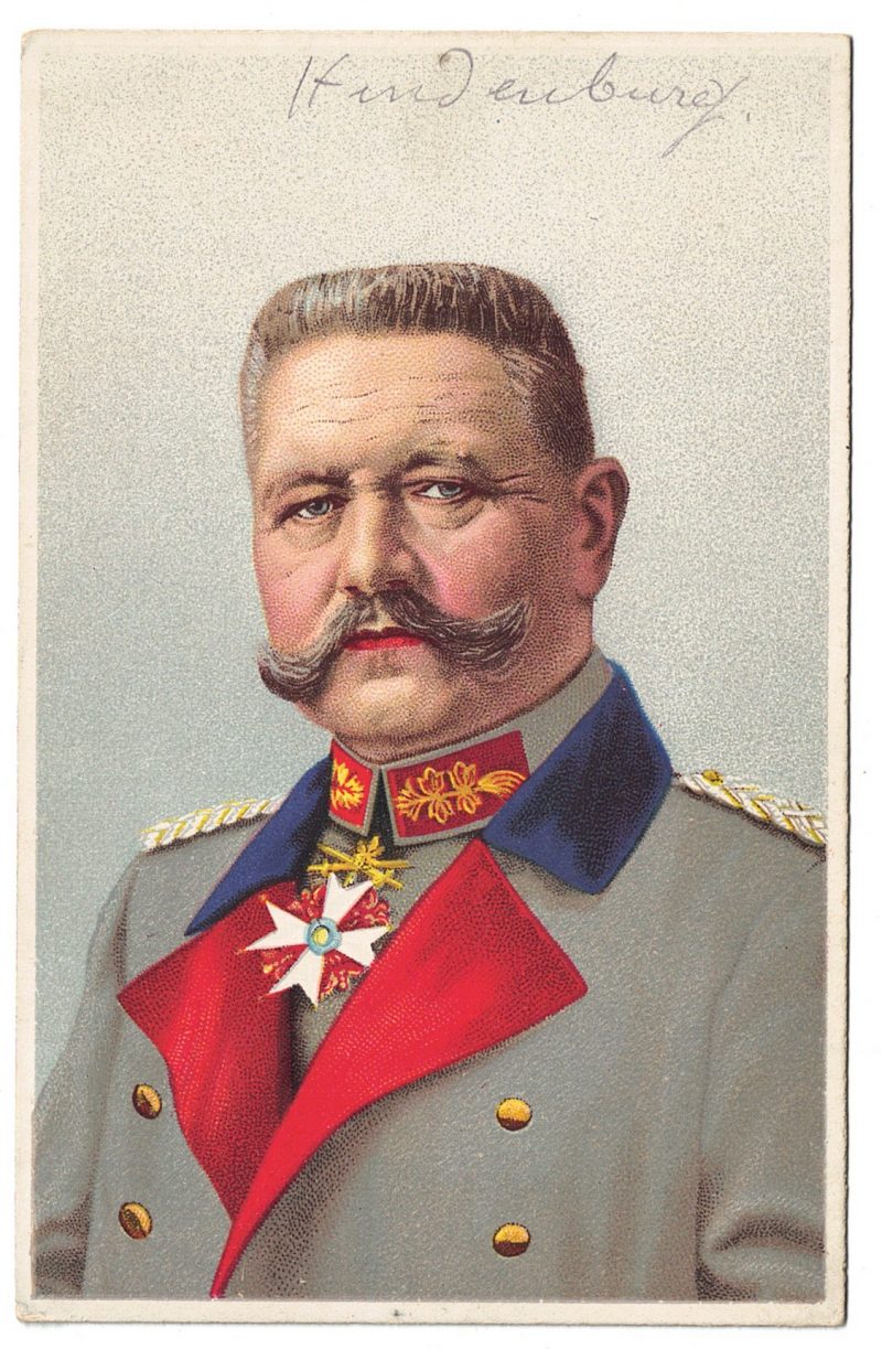Coll_IE_Ancienne Carte Postale - Hindenburg - Guerre 14/18 - Chromolithographie - Portrait - Paul von Hindenburg