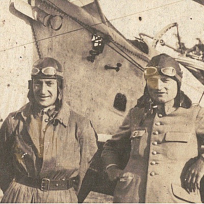 1 Photo papier originale - Aviation - 1930 - Pilote - Uniforme - France - Avion -Troupe au levant