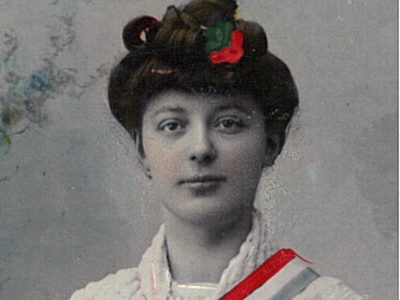 Grande CDV - Ancienne Photographie - Cantinière - France - Allemagne - 1908 - Colmar - Souvenir de Congé - Voyage - Joséphine Gaudel - Uniforme - 8 Régiment Infanterie