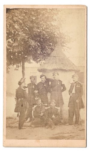 CDV Soldat Français - Armée Infanterie - Uniforme - Second Empire - Campement - 5ème Régiment de ligne - Camaraderie