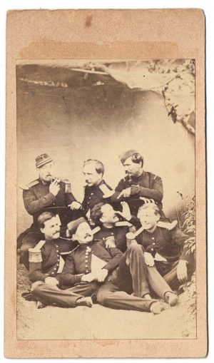CDV Soldat Français - Armée Infanterie - Uniforme - Second Empire - Campement - 5ème Régiment de ligne - Vue de Garnison