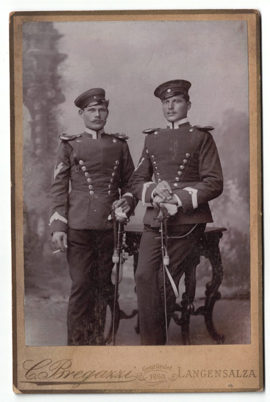 Carte Cabinet Photographie – Lanciers – Uhlans – Thüringisches Ulanen-Regiment Nr. 6 – Uniforme – Lagensalza – Photo Atelier C.Bregazzi