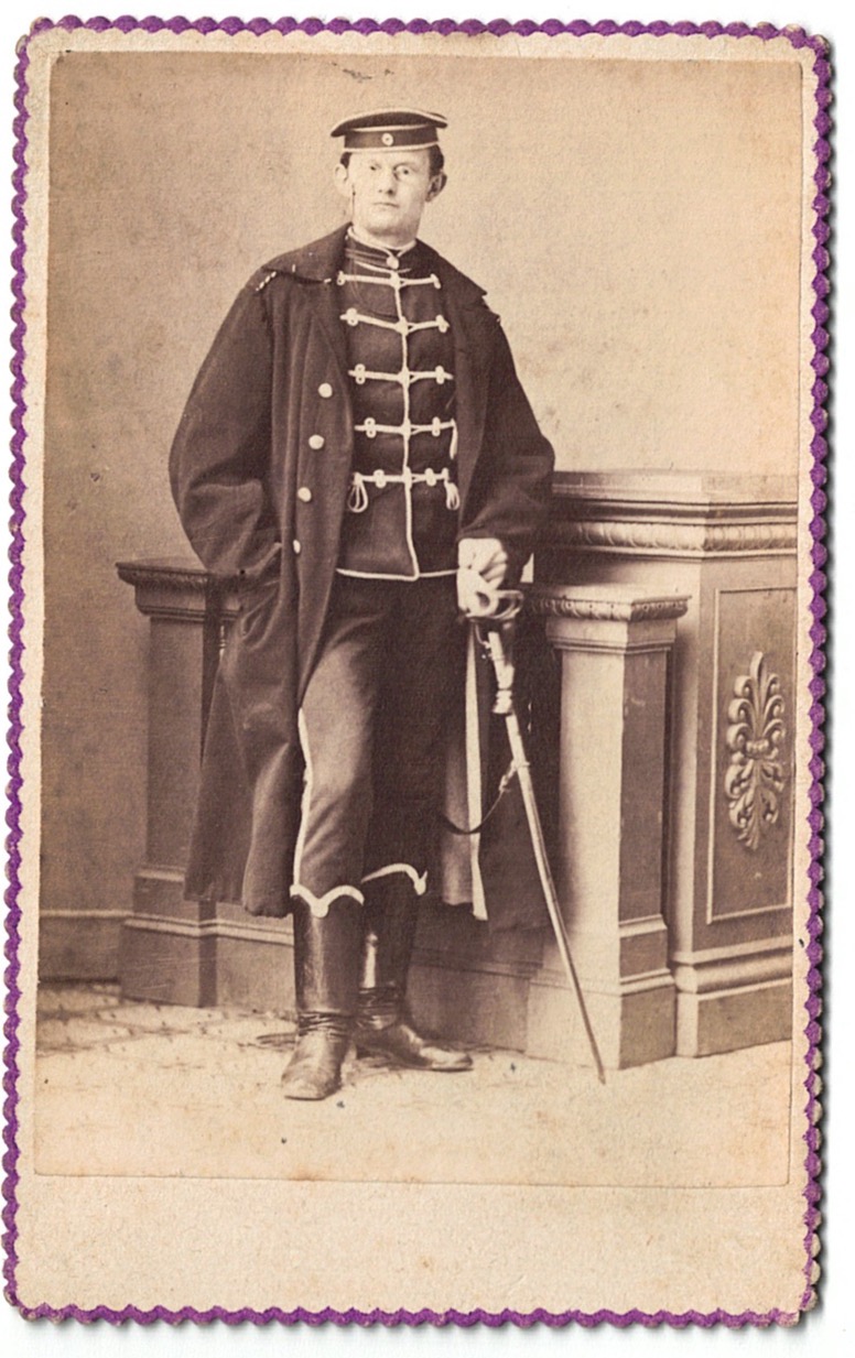 Carte CDV – Hussard – 2nd Westfalian Hussard Regt N°11 – Dolman – Uniforme – Armée Prussienne – Dusseldorf