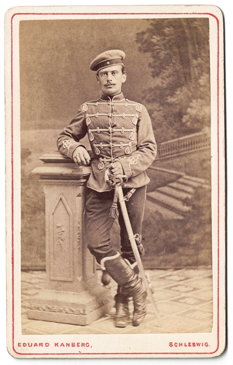 Carte CDV – Hussard – Schleswig Holstein Hussar N°16 – Schleswig – Dolman – Uniforme – Armée Prussienne